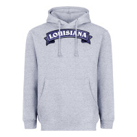Heather Grey louisiana Heavyweight Hoodie - BarkalooDesign