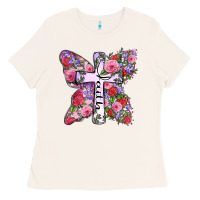 Bone faith butterfly cross Ladies Tee - Zillion Design Studio