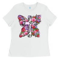 Faith Butterfly Cross Ladies Tee | Teevron