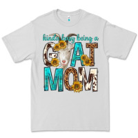 Dove Grey kinda busy being a goat mom Premium Tee - texasbilliewilder