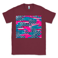 Burgundy usa flag Classic Tee - AdoDesignShop