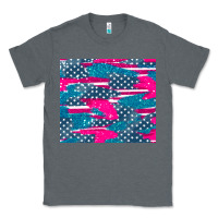Charcoal Heather usa flag Classic Tee - AdoDesignShop