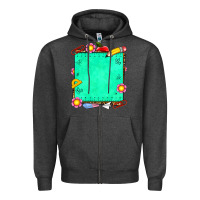 Charcoal Heather school add your own text Zipper Hoodie - NancyCooperArtShop