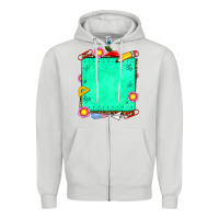 Dove Grey school add your own text Zipper Hoodie - NancyCooperArtShop