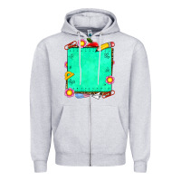 Heather Grey school add your own text Zipper Hoodie - NancyCooperArtShop
