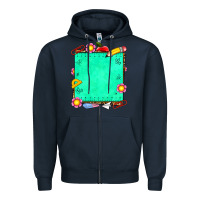 Navy school add your own text Zipper Hoodie - NancyCooperArtShop