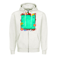 Oatmeal Heather school add your own text Zipper Hoodie - NancyCooperArtShop