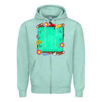 Seafoam school add your own text Zipper Hoodie - NancyCooperArtShop