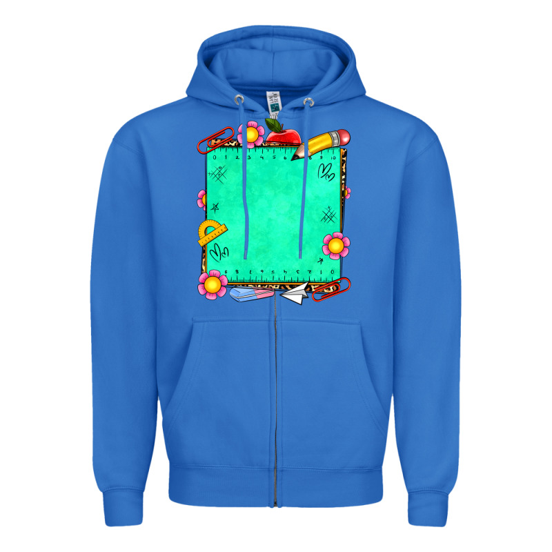 School Add Your Own Text Zipper Hoodie by NancyCooperArtShop | Teevron