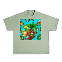 Oil Green summer drinks and ice cream Urban Heavy Tee - BundleAndBundleShop