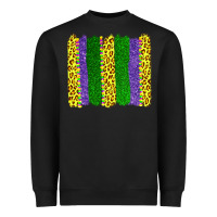 Black mardi gras leopard brushstrokes Heavyweight Sweatshirt - AdoDesignShop