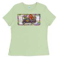 Matcha Mardi Gras Truck And Fleur De Lis Crawfish Ladies Tee - RanaPortraitStore
