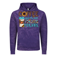 Cloud Purple coffee gives me teacher powers Vintage Hoodie - JahusDesignShop