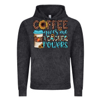 Vintage Black coffee gives me teacher powers Vintage Hoodie - JahusDesignShop