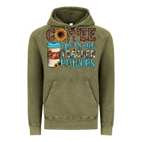Vintage Olive coffee gives me teacher powers Vintage Hoodie - JahusDesignShop
