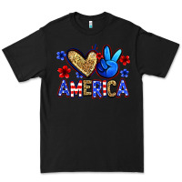 Black peace love america Premium Tee - Zillion Design Studio
