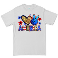 Dove Grey peace love america Premium Tee - Zillion Design Studio