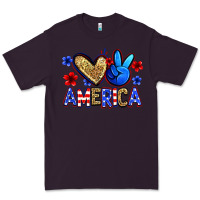 Plum peace love america Premium Tee - Zillion Design Studio