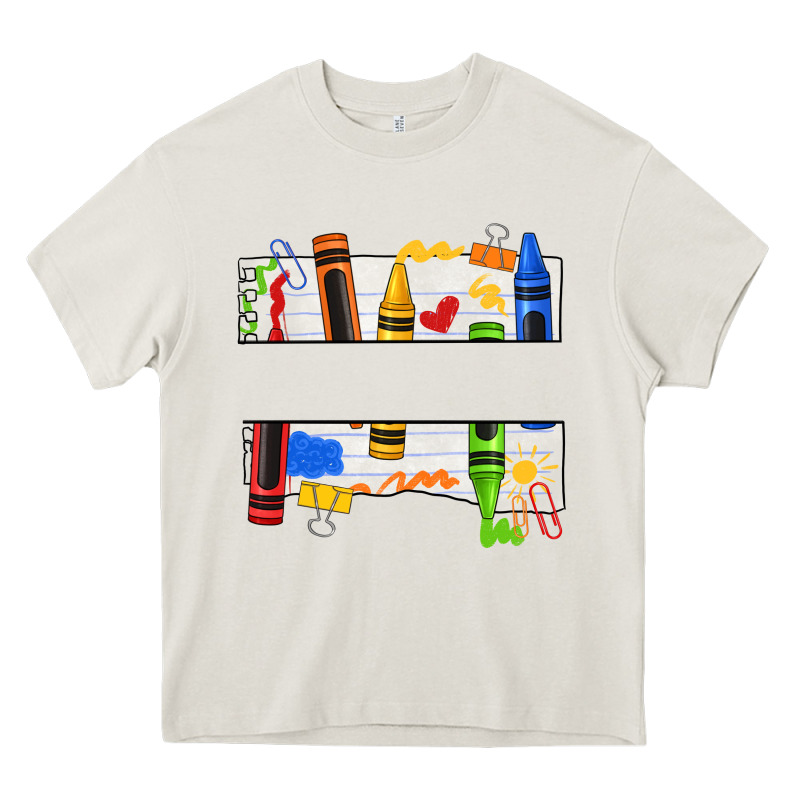 Custom Teacher Name Crayon Heavy Core Tee by texasbilliewilder | Teevron