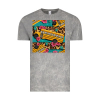 Cloud Rock school bus and leopar seamless pattern Vintage Tee - BundleAndBundleShop