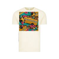 Vintage Arctic school bus and leopar seamless pattern Vintage Tee - BundleAndBundleShop