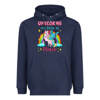 Navy unicorns are born in march Heavyweight Hoodie - Jasminsmagicworld