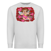 Dove Grey valentine's day cupid heart Premium Sweatshirt - RanaPortraitStore