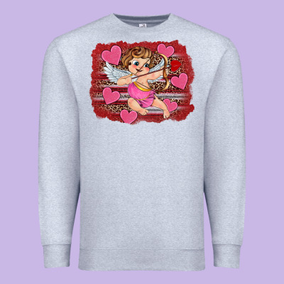 Valentine's Day Cupid Heart Premium Sweatshirt Designed By Ranaportraitstore