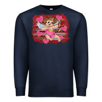 Navy valentine's day cupid heart Premium Sweatshirt - RanaPortraitStore