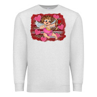 Oatmeal Heather valentine's day cupid heart Premium Sweatshirt - RanaPortraitStore