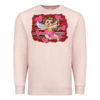 Pale Pink valentine's day cupid heart Premium Sweatshirt - RanaPortraitStore