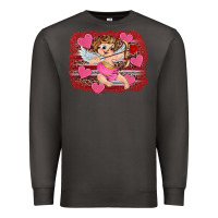 Smoke valentine's day cupid heart Premium Sweatshirt - RanaPortraitStore