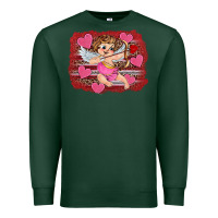 Sports Green valentine's day cupid heart Premium Sweatshirt - RanaPortraitStore