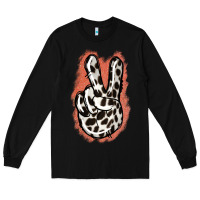 Black Dalmatians Skin Peace Sign Long Sleeve Tee - Jasminsmagicworld