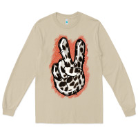 Mushroom Dalmatians Skin Peace Sign Long Sleeve Tee - Jasminsmagicworld
