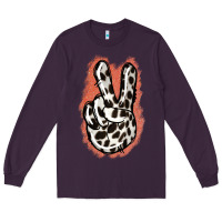 Plum Dalmatians Skin Peace Sign Long Sleeve Tee - Jasminsmagicworld
