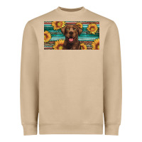 Mushroom western chocolate labrador license plate Heavyweight Sweatshirt - Artiststas