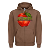 Chestnut teacher life with apple Zipper Hoodie - NancyCooperArtShop