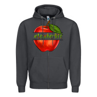 Smoke teacher life with apple Zipper Hoodie - NancyCooperArtShop