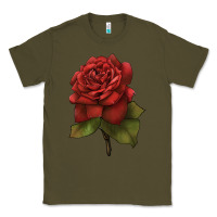 Army Green Oklahoma Rose Illustrations Classic Tee - LillyAllenDesigns