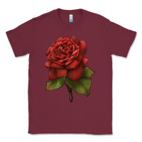 Burgundy Oklahoma Rose Illustrations Classic Tee - LillyAllenDesigns