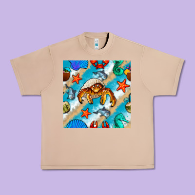 Sea Animals Urban Heavy Tee Designed By Bundleandbundleshop