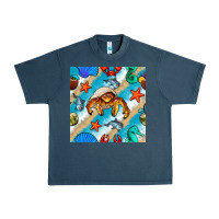 Midnight Navy sea animals Urban Heavy Tee - BundleAndBundleShop