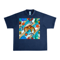 Navy sea animals Urban Heavy Tee - BundleAndBundleShop