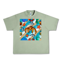 Oil Green sea animals Urban Heavy Tee - BundleAndBundleShop