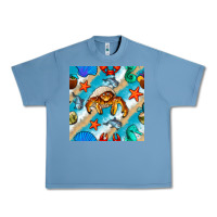 Pebble Blue sea animals Urban Heavy Tee - BundleAndBundleShop