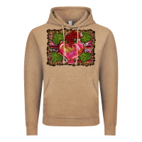 Western Background Valentine's Day Vintage Hoodie | Teevron