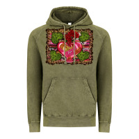 Vintage Olive Western Background Valentine's Day Vintage Hoodie - RanaPortraitStore