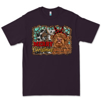 Plum merry christmas highland cow Premium Tee - RanaPortraitStore