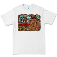 White merry christmas highland cow Premium Tee - RanaPortraitStore